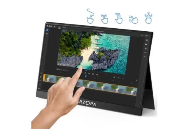 მონიტორი ARZOPA A1T 15.6" FHD Touch IPS Mini HDMI 2xUSB-C Built-in speakers, 3 image