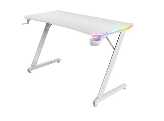 სათამაშო მაგიდა TRUST GXT709W LUMINUS RGB DESK WHITE