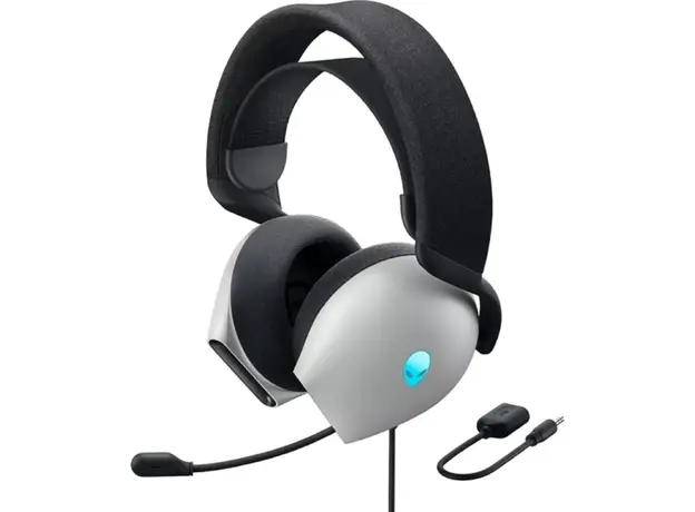 ყურსასმენი Dell 545-BBFJ Alienware, Gaming Headset, Wired, RGB, USB, 3.5mm, Silver