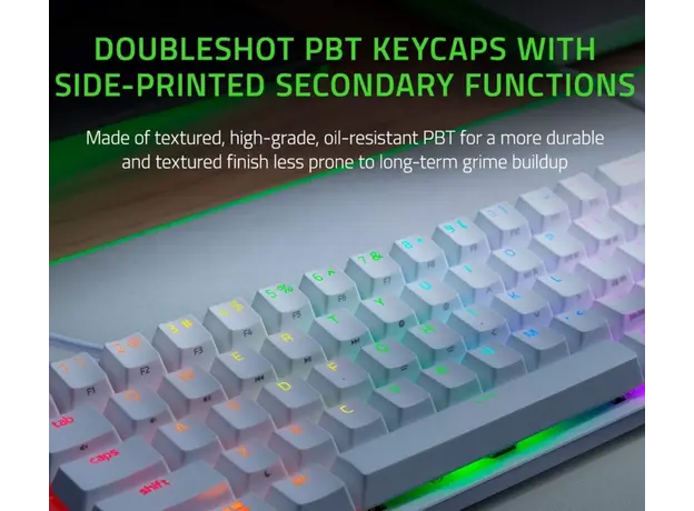 კლავიატურა Razer Gaming Keyboard Huntsman Mini Mercury Ed RGB 61key Red Switch RZ03-03390400-R3M1 White, 3 image