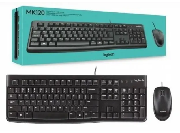 კლავიატურა და მაუსი LOGITECH MK120 Black/L920-002561, 2 image