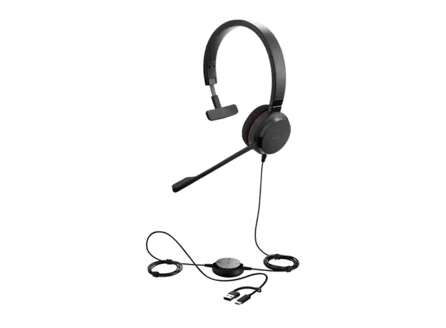 ყურსასმენი Jabra Evolve 20, USB C/A MS Mono Black, 2 image