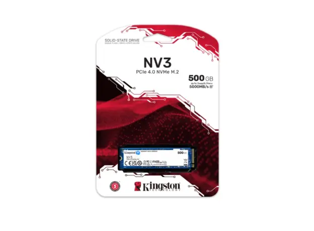 მყარი დისკი KingstonSNV3S/500G 500GB SSD - M.2 2280 Internal PCI Express NVMe, 3 image
