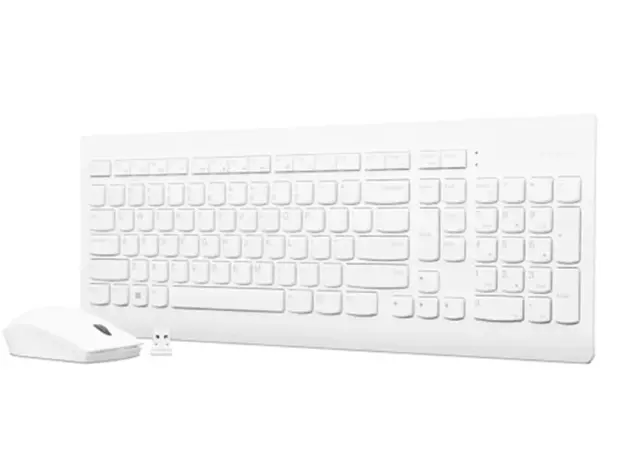 კლავიატურა და მაუსი Lenovo 510 Wireless Keyboard and Mouse Combo (White) -Russian/Cyrillic