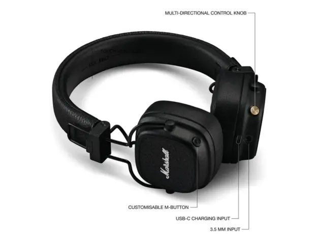 ყურსასმენი Marshall Major V Black, 6 image