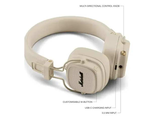 ყურსასმენი Marshall Major V White, 4 image