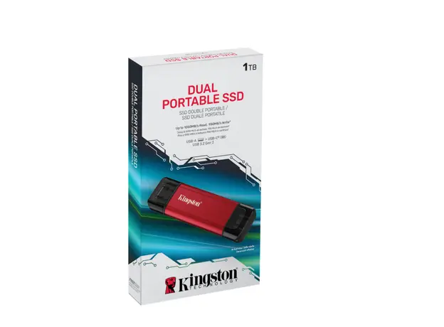 გარე მყარი დისკი Kingston Dual Portable Solid-State Drive /1TB, 2 image