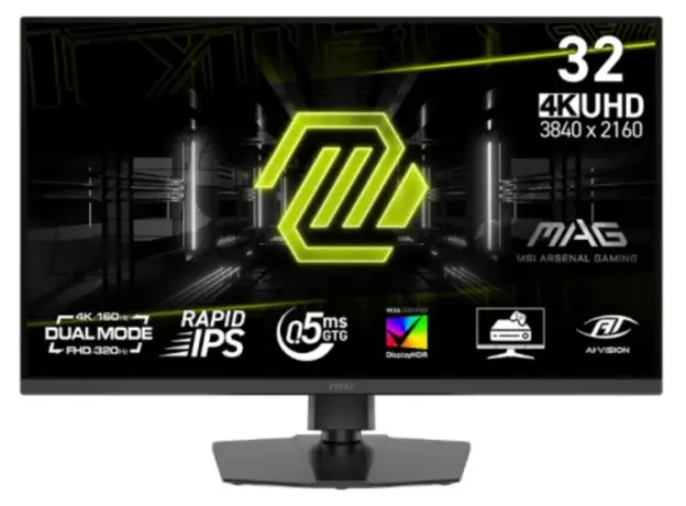 მონიტორი MSI MAG 322URDF E16/  31.5" / Flat / Rapid IPS  /3840 x 2160 (UHD) / HDR: 400 cd/m /sRGB  129%