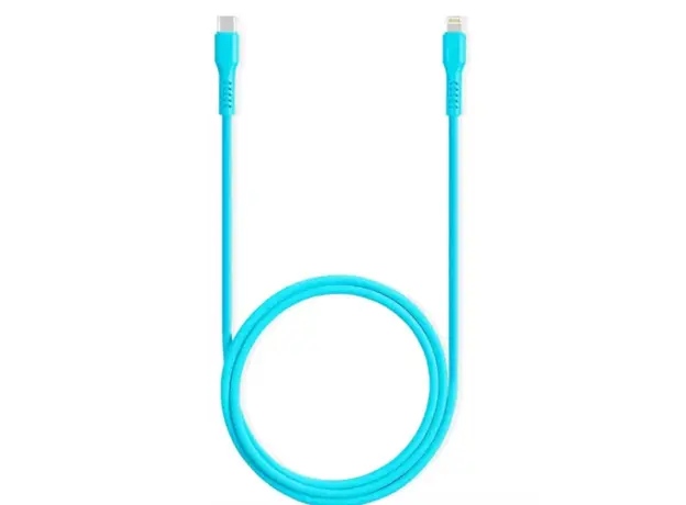 კაბელი TTEC USB-C - LIGHTNING CHARGE/DATA CABLE, 120CM NEON BLUE, 2 image