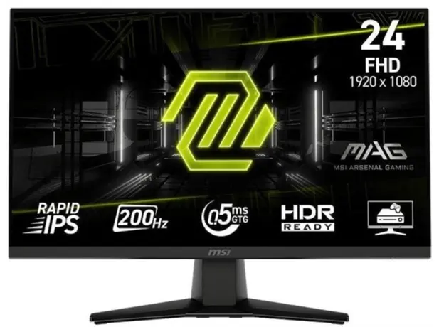 მონიტორი MSI Monitor 23.8" MAG 242F HDMI, DP, Audio, IPS, 200Hz, 0.5ms, sRGB 115%, FreeSync