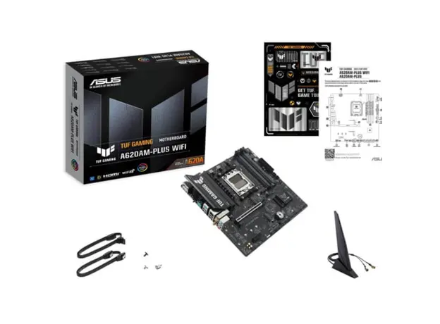 დედა დაფა ASUS Motherboard TUF GAMING A620AM-PLUS WIFI sAM5 A620 4xDDR5 HDMI DP Wi-Fi BT mATX, 3 image