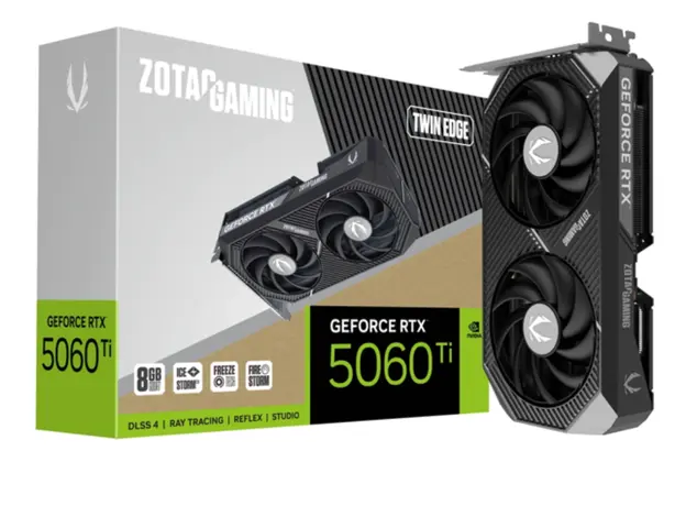 ვიდეო დაფა ZOTAC Graphic Adapter GeForce RTX 5060 Ti 8GB GDDR7 Twin Edge