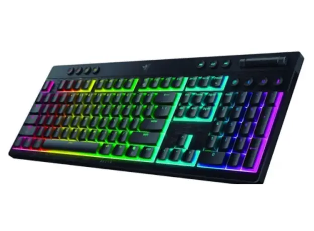 კლავიატურა Razer Keyboard mechanical BlackWidow V4 Low-profile HyperSpeed, 104key, Green Switch, USB-A/WL/BT, EN, RGB, black, 3 image