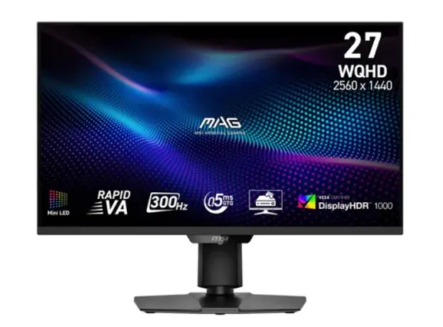 მონიტორი MSI MAG 274QPF X30MV 27" (69 cm) / Flat / Mini-LED  /2560 x 1440 (WQHD) / HDR: 1000 cd/m² (Peak)