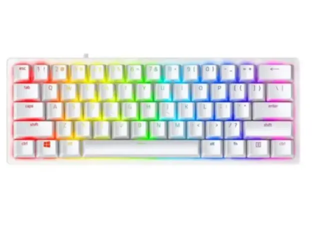 კლავიატურა Razer Keyboard mechanical Huntsman V3 Pro Mini, 61key, Analog Optical Switches, USB-A, EN, RGB, white