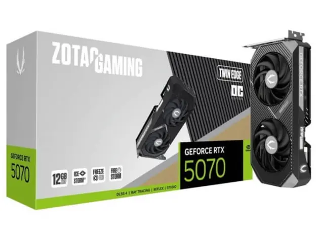ვიდეო დაფა ZOTAC Graphic Adapter GeForce RTX 5070 12GB GDDR7 Twin Edge OC