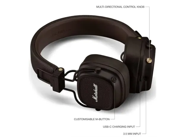 ყურსასმენი Marshall Major V Brown, 5 image