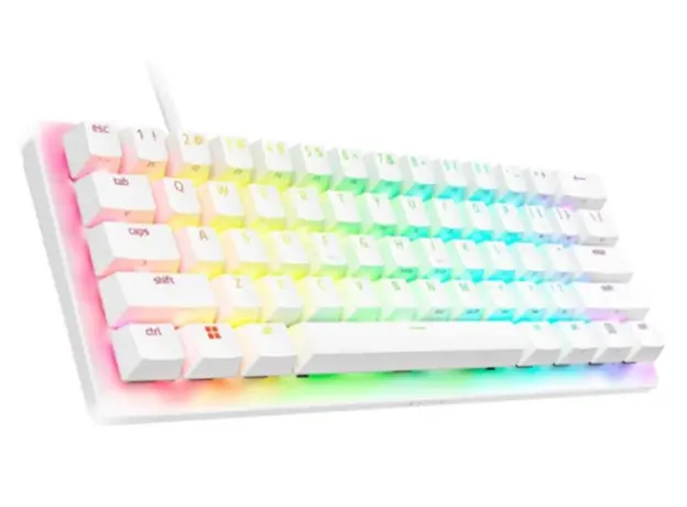 კლავიატურა Razer Keyboard mechanical Huntsman V3 Pro Mini, 61key, Analog Optical Switches, USB-A, EN, RGB, white, 3 image