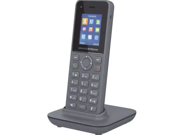 IP ტელეფონი Grandstream DP725, DECT IP phone, 20 SIP accounts, 20 lines, 128x160 (1.8") LCD, 1500mAh Li-ion battery, 5V/1A USB-C PSU