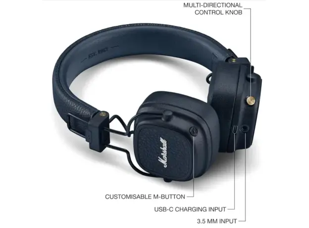 ყურსასმენი Marshall Major V Blue, 3 image