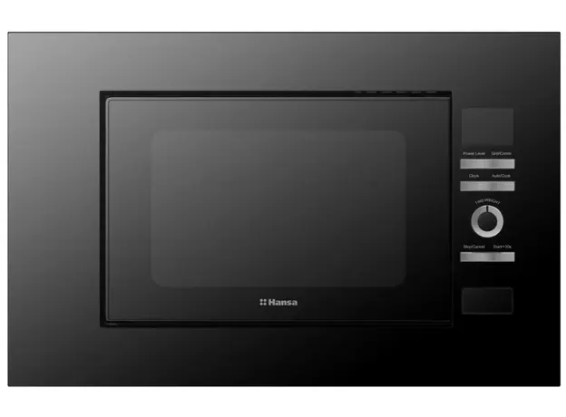 ჩასაშენებელი მიკროტალღური ღუმელი Hansa built-in, 20L, electrical control, 700W, grill, display, touch opening, black+inox