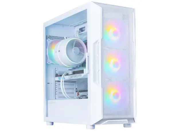 კომპიუტერის ქეისი Zalman PC case I3 Neo V2 without PSU, _xUSB3.0, _xUSB2.0, 1x Type C, 4x120mm RGB, VGA 355mm, LCS ready, TG Side Panel, ATX, white
