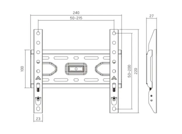 ტელევიზორის საკიდი Vertex VX-TV-WM02F Fixed TV Wall Mount 13"-43", 2 image