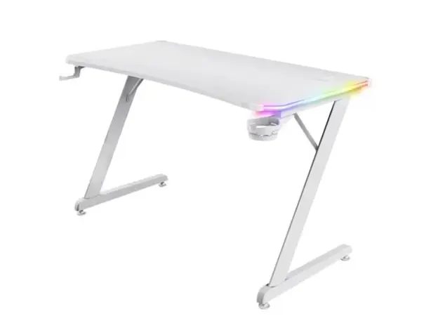 სათამაშო მაგიდა Trust GXT709W LUMINUS RGB DESK WHITE/25328, 2 image