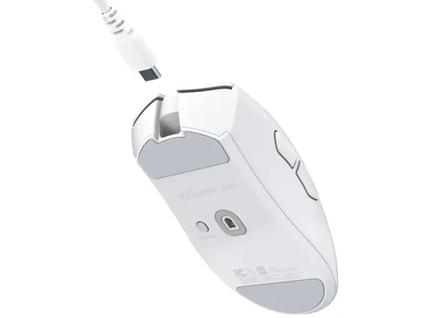მაუსი Razer Mouse DeathAdder V4 Pro Gen-2, RGB, USB-A/WL/BT, white, 3 image