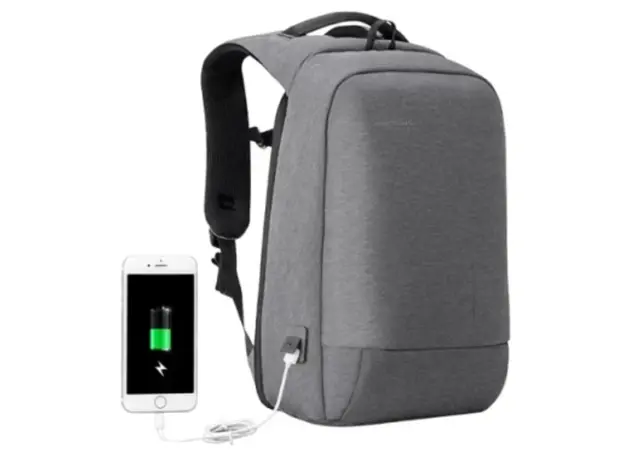 ზურგჩანთა Kingsons Anti Theft Commuter Backpack With USB Charger 17.1" Grey - KS3149W-D, 2 image