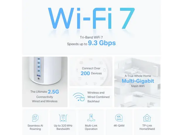 როუტერი TP-LINK Deco BE65(1-pack)BE9300 WiFi 7 System, 3 image