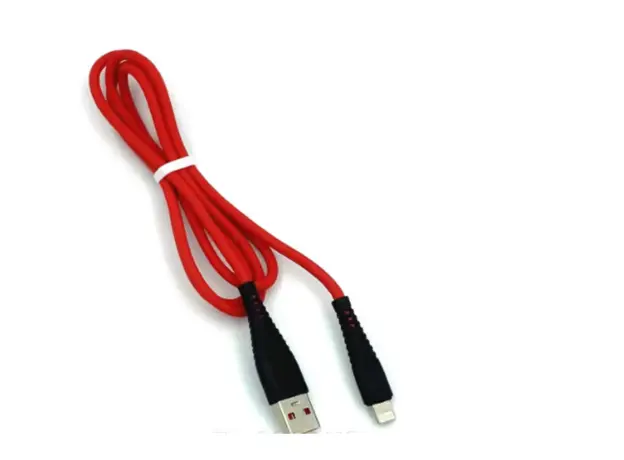 კაბელი DENMEN D19L soft silicone Red/872347