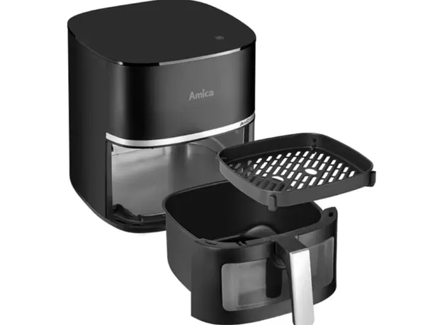 აეროგრილი Amica 1600W, bowl 5.2L, touch control, 10 auto. programs, plastic, black, 4 image