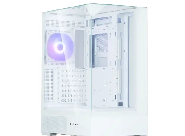 კომპიუტერის ქეისი Zalman PC case P40 Prism without PSU, 2xUSB3.0, 1xUSBType-C, 1x120mm ARGB, VGA 420мм, LCS ready, TG 3x Panels, ATX, white, 2 image