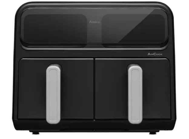 აეროგრილი Amica 2400W, bowl 2*4.0L, touch control, 8 auto. programs, plastic, black