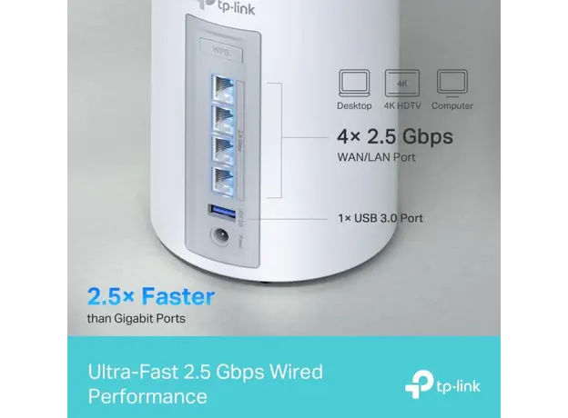 როუტერი TP-LINK Deco BE65(1-pack)BE9300 WiFi 7 System, 2 image