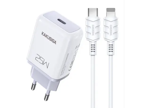 ადაპტერი და უსბ KAKUSIGA KSC-814 PD25W set wih lightning/22410