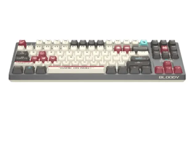 კლავიატურა A4tech Bloody S87 HOT-SWAPPABLE Mechanical Keyboard Pixels Red, 2 image