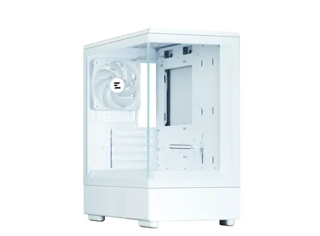 კომპიუტერის ქეისი Zalman PC case P10 without PSU, 1xUSB3.0, 1xUSBType-C, 1x120mm ARGB, VGA 384mm, LCS ready, TG Side Panel, mATX, white, 5 image