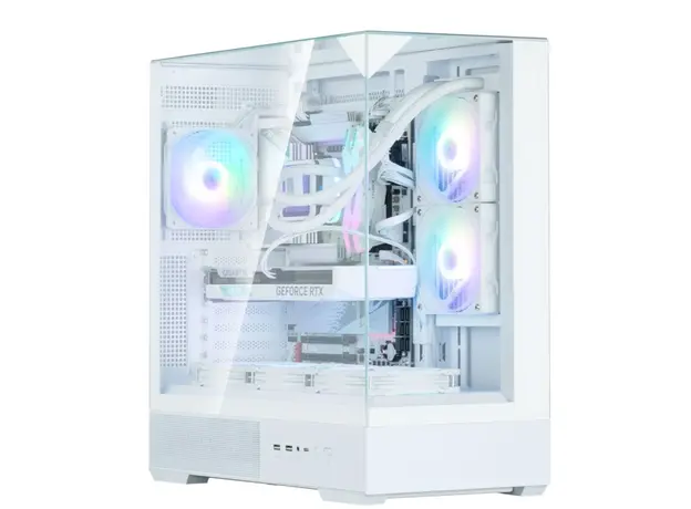 კომპიუტერის ქეისი Zalman PC case P40 Prism without PSU, 2xUSB3.0, 1xUSBType-C, 1x120mm ARGB, VGA 420мм, LCS ready, TG 3x Panels, ATX, white