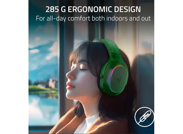 ყურსასმენი Razer Headset Barracuda X Chroma, BT/WL, RGB, Phantom Green Ed, 6 image