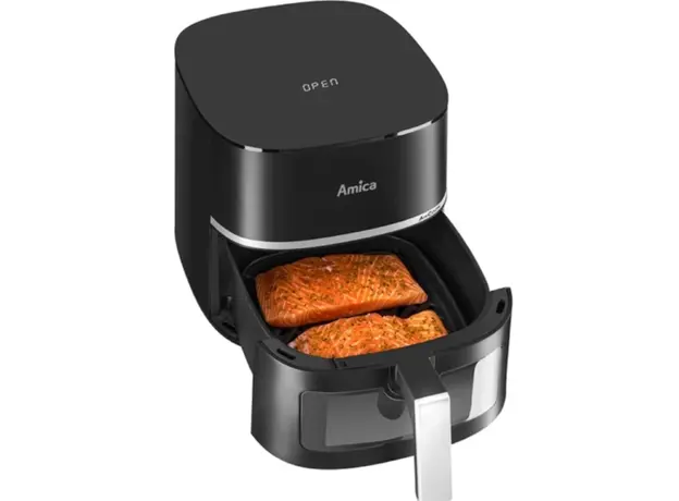 აეროგრილი Amica 1600W, bowl 5.2L, touch control, 10 auto. programs, plastic, black, 2 image
