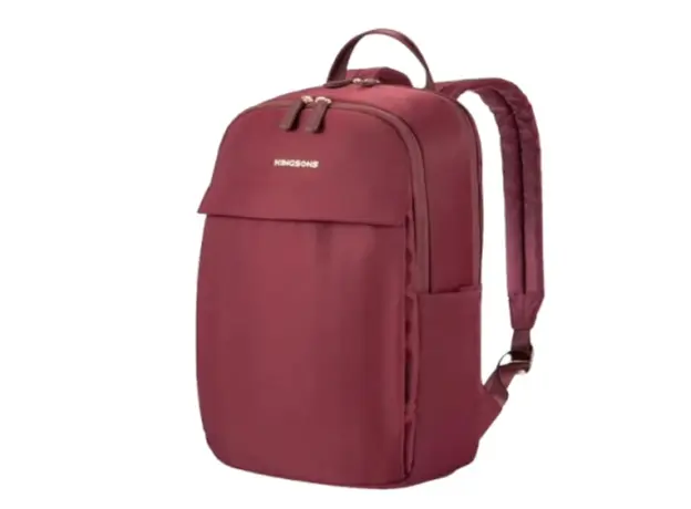 ზურგჩანთა Kingsons Waterproof High Quality Women Backpack 14.9" Wine Red - KS25002