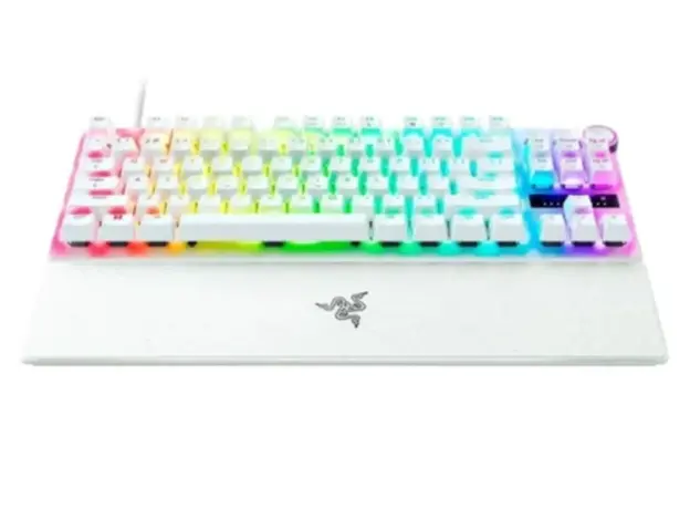 კლავიატურა Razer Keyboard mechanical Huntsman V3 Pro TKL, 84key, Analog Optical Switches, USB-A, EN, white, 2 image