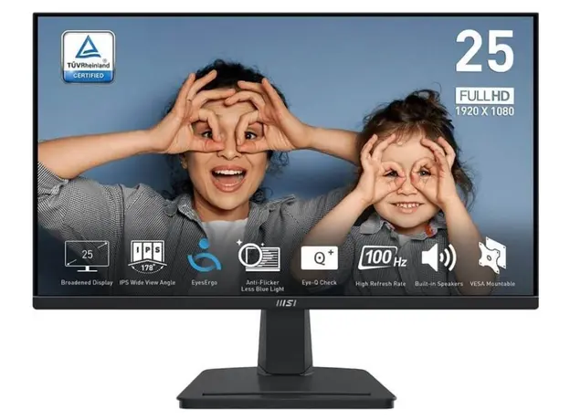მონიტორი MSI 24.5" PRO MP251 D-Sub, HDMI, MM, IPS, 100Hz, 4ms, sRGB 101%