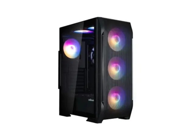 კომპიუტერის ქეისი Zalman PC case N7 PLUS V2 without PSU, 1xUSB3.0, 2xUSB2.0, 6x120mm RGB Rainbow,  1x120mm, VGA 340mm, LCS ready, TG Side Panel, ATX, black