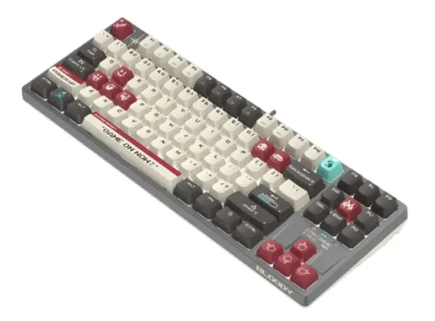 კლავიატურა A4tech Bloody S87 HOT-SWAPPABLE Mechanical Keyboard Pixels Red, 3 image