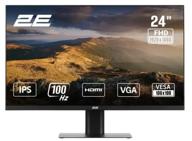 მონიტორი 2E 23.8" F2425B D-Sub, HDMI, IPS, 100Hz