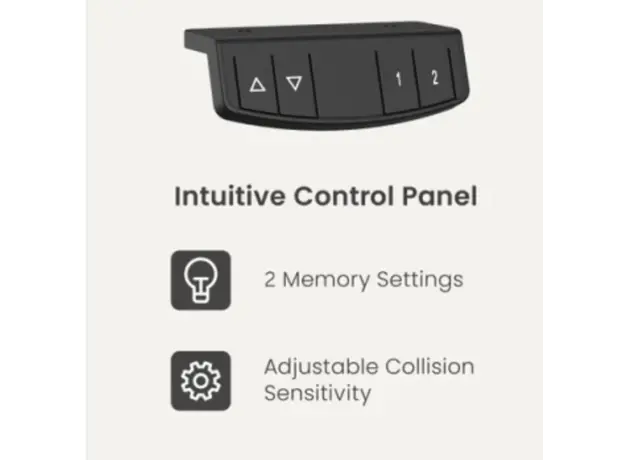 სათამაშო მაგიდა Vertex VX-1SSD-02B Electric Sit-Stand Desk Matte Black, 5 image