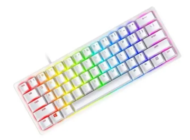 კლავიატურა Razer Keyboard Huntsman Mini Mercury Ed. RGB 61key Purple Switch USB EN White, 2 image